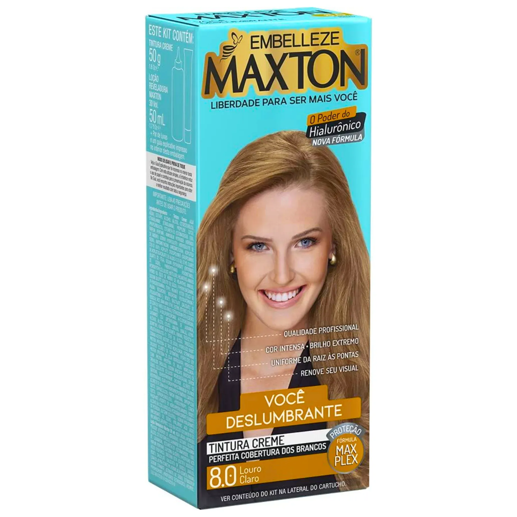 Coloração Kit Prático Maxton 8.0 Louro Claro